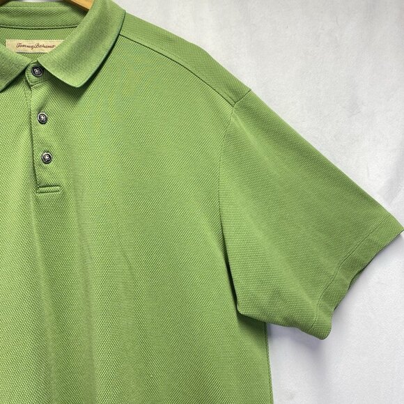 Tommy Bahama Textured Modal Short Sleeve Casual Golf Polo Shirt Men XL Green - Picture 14 of 16